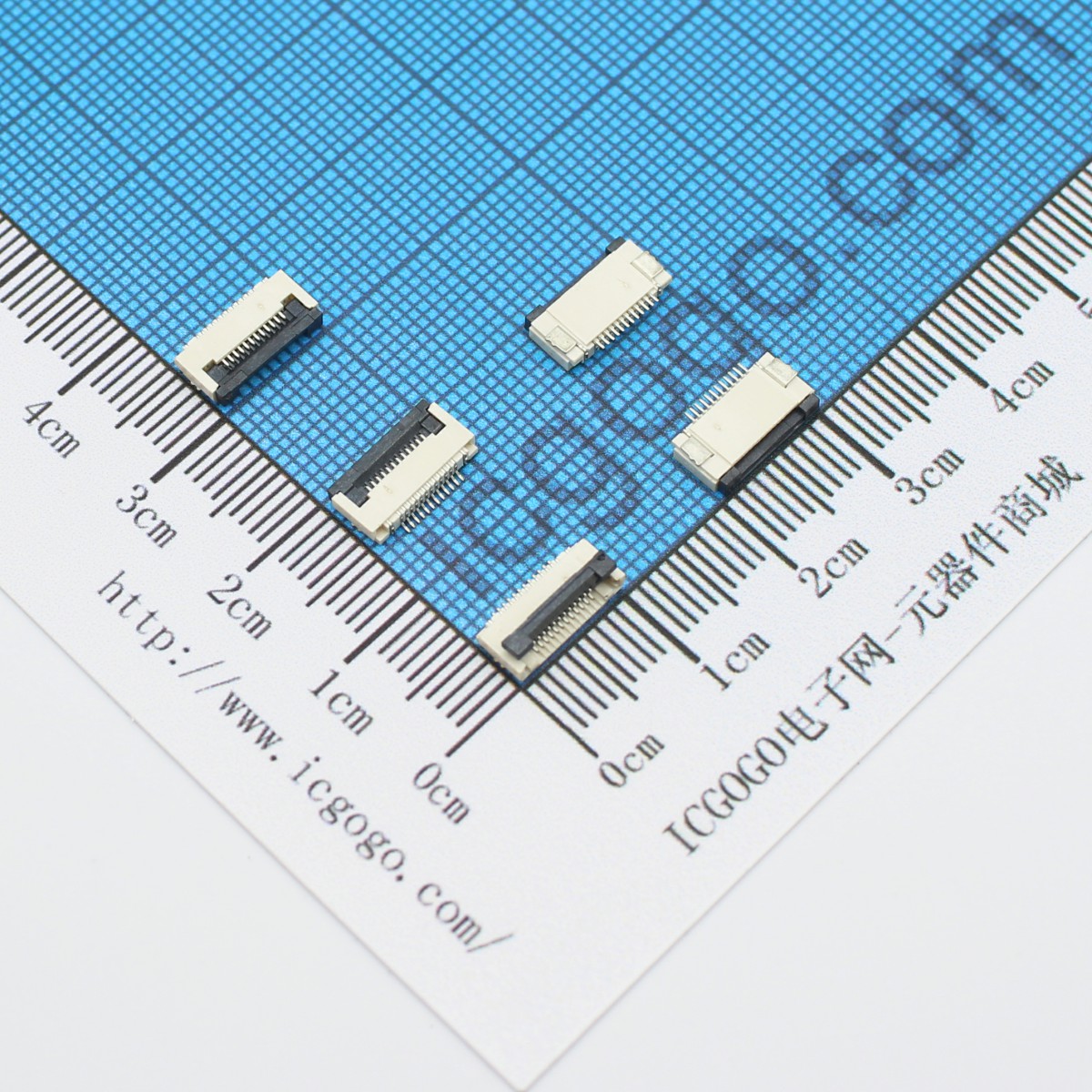 FPC连接器 翻盖式 0.5E-12P 12Pin 脚间距 0.5MM 扁平连接器 软排线插座