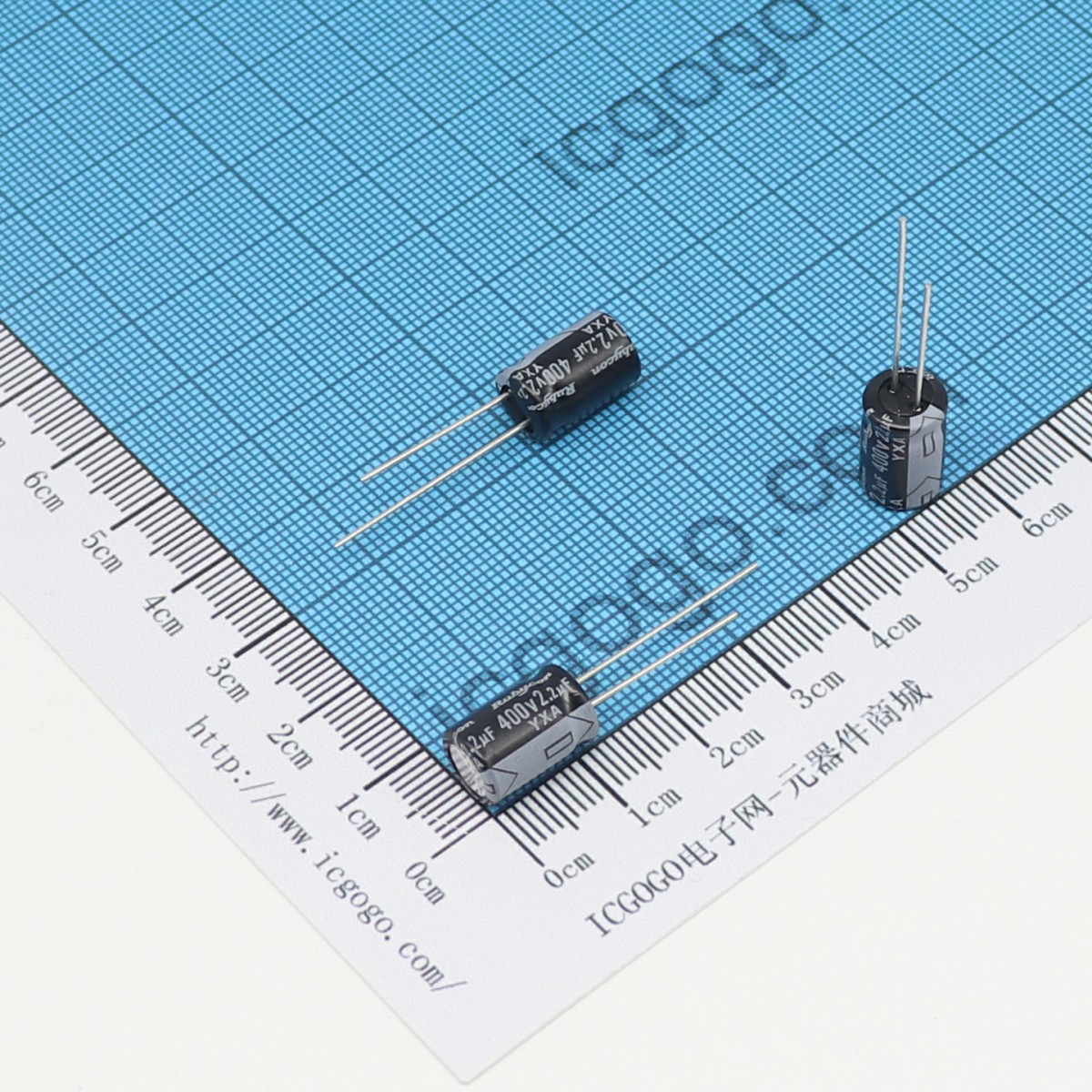 红宝石 直插铝电解电容 400V 2.2UF φ 8X11.5mm RUBYCON 400YXA2R2M-8X11.5 YXA 标准品 ±20%
